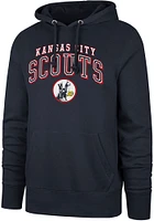 47 Kansas City Scouts Mens Navy Blue Double Decker Long Sleeve Hoodie