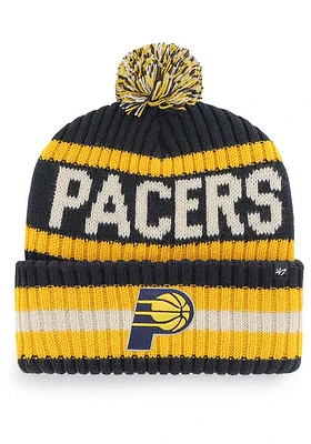 47 Indiana Pacers Navy Blue Bering Cuff Mens Knit Hat