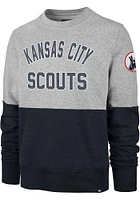 47 Kansas City Scouts Mens Grey GIBSON Long Sleeve Fashion Sweatshirt