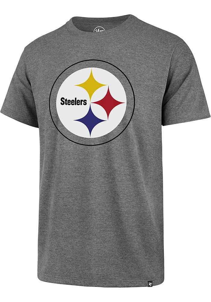 47 Pittsburgh Steelers Grey IMPRINT CLUB Short Sleeve T Shirt