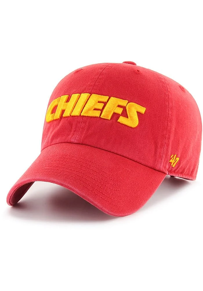 47 Kansas City Chiefs Clean Up Adjustable Hat - Red