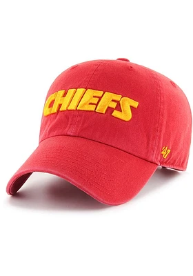 47 Kansas City Chiefs Clean Up Adjustable Hat - Red