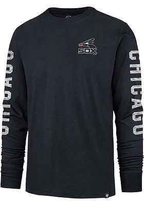 47 Chicago White Sox Navy Blue Triple Threat Franklin Long Sleeve Fashion T Shirt