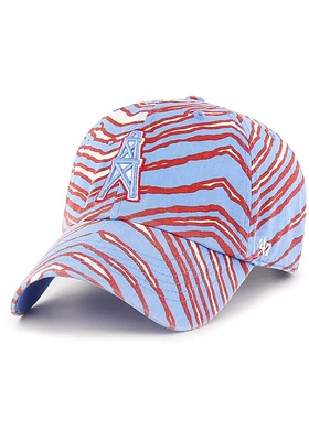 47 Houston Oilers Retro Zubaz Clean Up Adjustable Hat - Light Blue