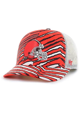 47 Cleveland Browns Zubaz Trucker Adjustable Hat - Orange