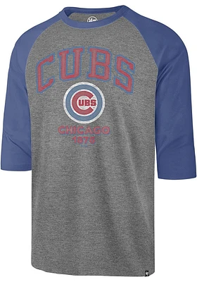 47 Chicago Cubs Grey Regime Franklin Raglan Long Sleeve Fashion T Shirt