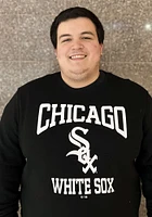 47 Chicago White Sox Mens Black Top Team Headline Long Sleeve Crew Sweatshirt