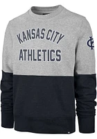 47 Kansas City Athletics Mens Grey Gibson Crew Long Sleeve Fashion Sweatshirt