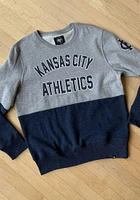 47 Kansas City Athletics Mens Grey Gibson Crew Long Sleeve Fashion Sweatshirt