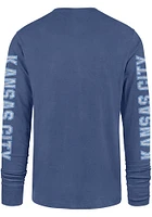 47 Kansas City Royals Blue Triple Threat Franklin Long Sleeve Fashion T Shirt