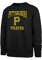 47 Pittsburgh Pirates Mens Black Top Team Headline Long Sleeve Crew Sweatshirt