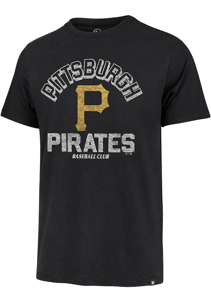 47 Pittsburgh Pirates Black Retrograde Franklin Short Sleeve Fashion T Shirt
