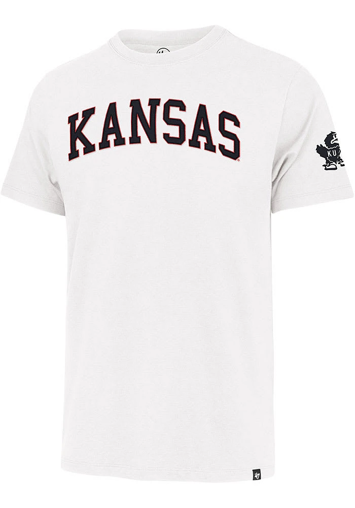 47 Kansas Jayhawks White Franklin Fieldhouse Design Short Sleeve Fashion T Shirt