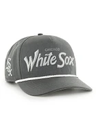 47 Chicago White Sox Crosstown Script Hitch Adjustable Hat - Charcoal