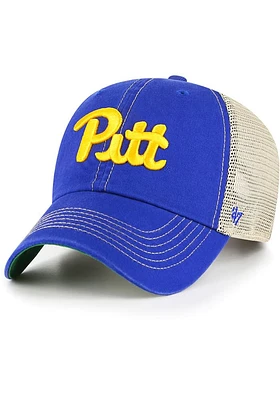 47 Pitt Panthers Trawler Wordmark Clean Up Adjustable Hat - Blue