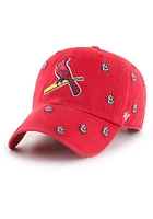 47 St Louis Cardinals Red Confetti Clean Up Womens Adjustable Hat