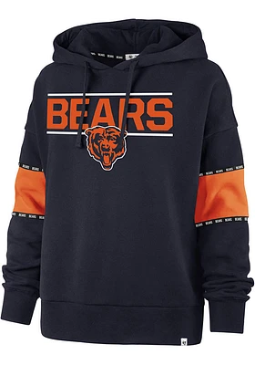 47 Chicago Bears Womens Navy Blue Charlie Hooded Sweatshirt