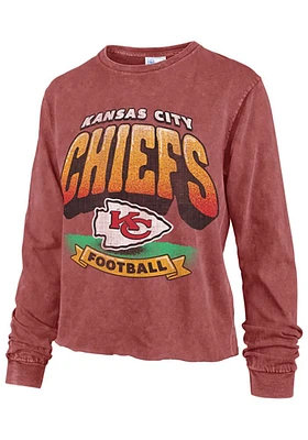 47 Kansas City Chiefs Womens Red Indio Vintage LS Tee