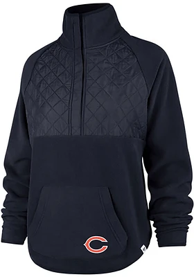 47 Chicago Bears Womens Navy Blue Vail Qtr Zip