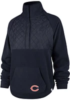 47 Chicago Bears Womens Navy Blue Vail Qtr Zip