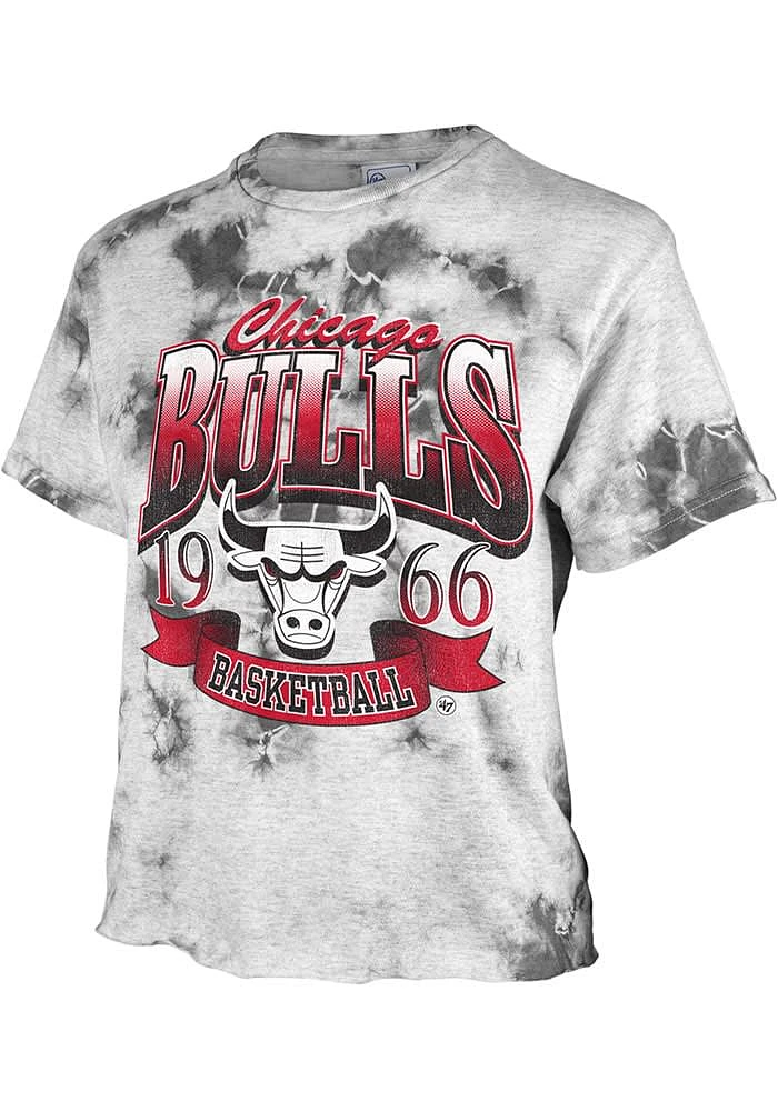47 Chicago Bulls Womens Grey Tubular Short Sleeve T-Shirt