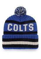 47 Indianapolis Colts Blue Retro Bering Cuff Pom Mens Knit Hat