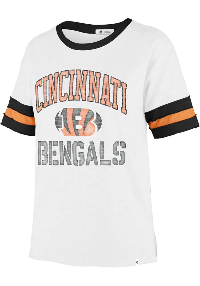 47 Cincinnati Bengals Womens Ivory Dani Short Sleeve T-Shirt