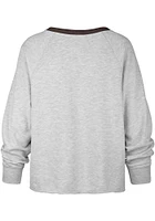 47 Cleveland Browns Womens Grey Cropped Kennedy Crew Sweatshirt