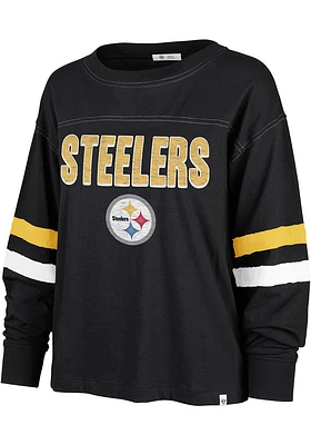47 Pittsburgh Steelers Womens Black Arborway LS Tee
