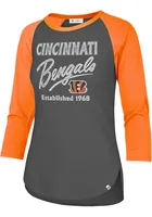 47 Cincinnati Bengals Womens Grey Frankie LS Tee