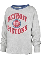 47 Detroit Pistons Womens Grey Crop Kennedy Crew Sweatshirt