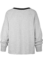 47 Chicago Blackhawks Womens Grey Cropped Kennedy Crew Sweatshirt