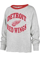 47 Detroit Red Wings Womens Grey Cropped Kennedy Crew Sweatshirt