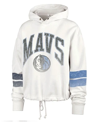 47 Dallas Mavericks Womens White Harper Hooded Sweatshirt