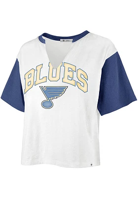 47 St Louis Blues Womens White Dolly Short Sleeve T-Shirt