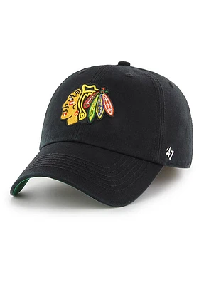 47 Chicago Blackhawks Mens Black Franchise Fitted Hat