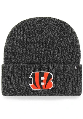 47 Cincinnati Bengals Black Brain Freeze Cuff Mens Knit Hat