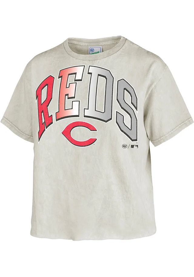 47 Cincinnati Reds Womens White Tubular Short Sleeve T-Shirt