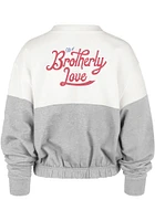 47 Philadelphia 76ers Womens White Take Two Design Crew Sweatshirt