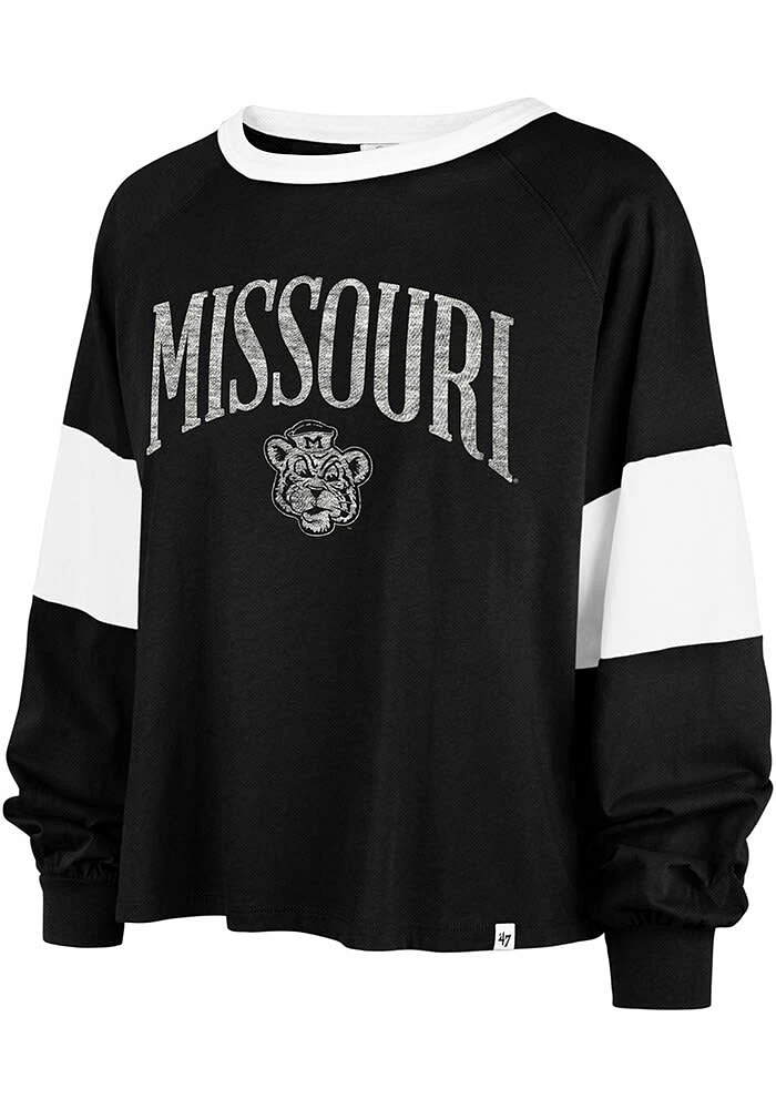 47 Missouri Tigers Womens Black Upside Rhea LS Tee