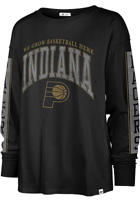 47 Indiana Pacers Womens Black Statement LS Tee