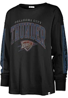 47 Oklahoma City Thunder Womens Black Statement LS Tee