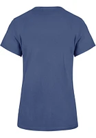 47 Kansas Jayhawks Womens Blue Fineline Short Sleeve T-Shirt