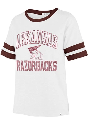 47 Arkansas Razorbacks Womens Ivory Game Play Short Sleeve T-Shirt