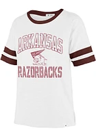 47 Arkansas Razorbacks Womens Ivory Game Play Short Sleeve T-Shirt