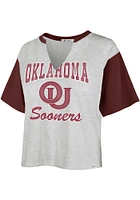 47 Oklahoma Sooners Womens Grey Sandy Daze Short Sleeve T-Shirt