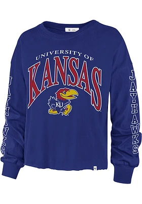 47 Kansas Jayhawks Womens Blue Skyler LS Tee