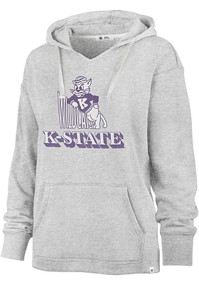 47 K-State Wildcats Womens Grey Standout Hooded Sweatshirt