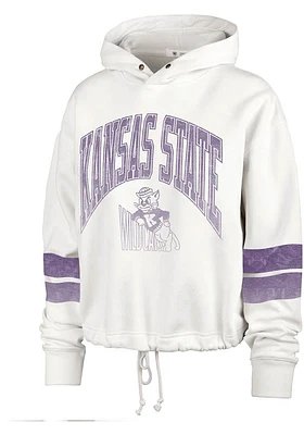 47 K-State Wildcats Womens Ivory Harper Hooded Sweatshirt