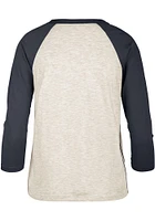 47 Notre Dame Fighting Irish Womens Oatmeal Retro Daze Ava Raglan LS Tee